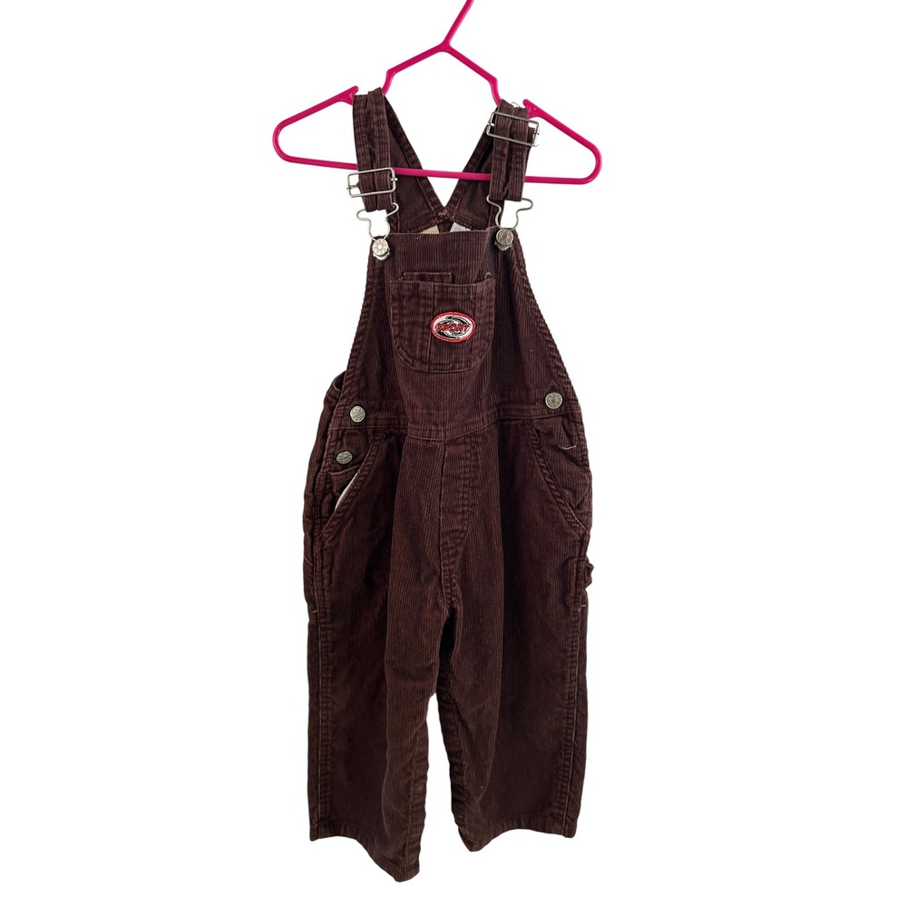 In Design Kids Overalls 24M Brown Corduroy Carpenter Bib Toddler